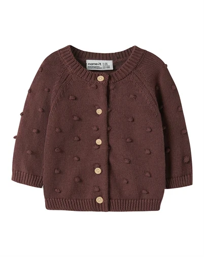 Name it - NBFNasha Strik Cardigan - Wild Ginger